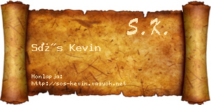 Sós Kevin névjegykártya